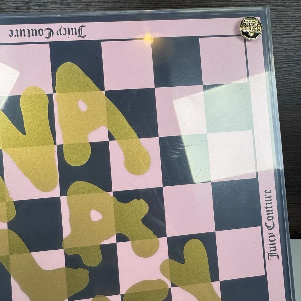 Vintage Juicy Couture Viva La Juicy Checkers Set - Read - Missing 2 Pink Pieces